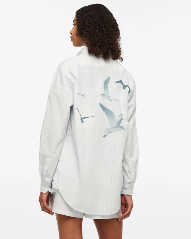1989 (Taylors Version) Seagull Blue Stripe Poplin Shirt
