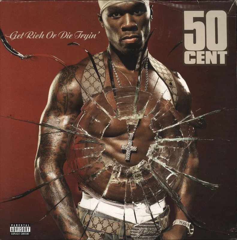 50 Cent Get Rich Or Die Tryin' - Black Vinyl - Sealed UK 2-LP vinyl set