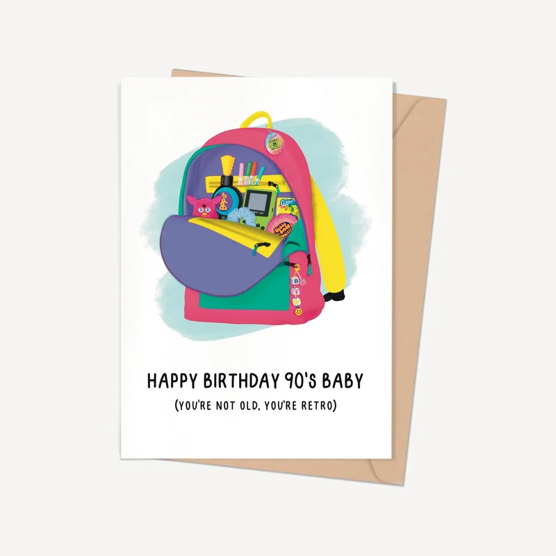 90s Baby Birthday Card