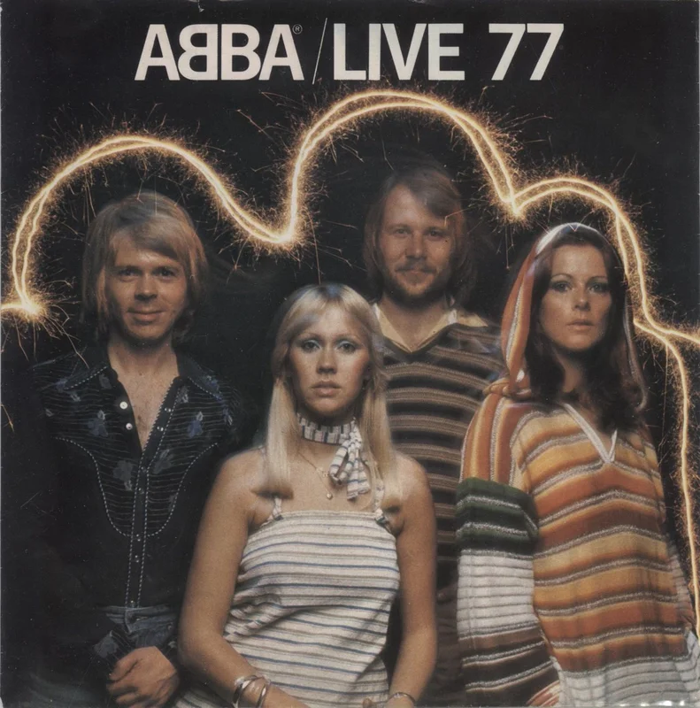 Abba Live 77 - Gold Flexi Swedish Promo 7" vinyl