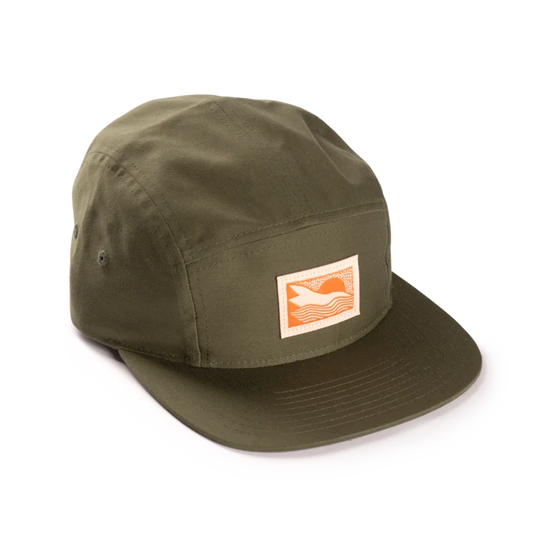 Abstract Landscape 5 Panel Hat (Olive)