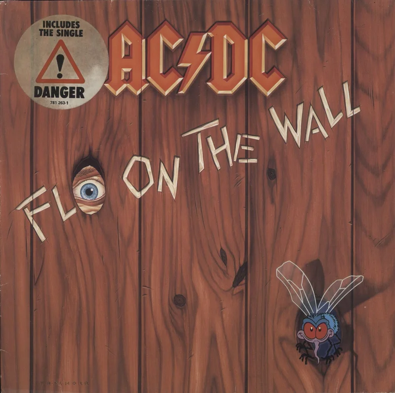 AC/DC Fly On The Wall - Hype Stickered Sleeve German Vinyl LP
