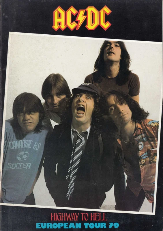 AC/DC Highway To Hell European Tour '79 + Ticket Stub UK Tour programme