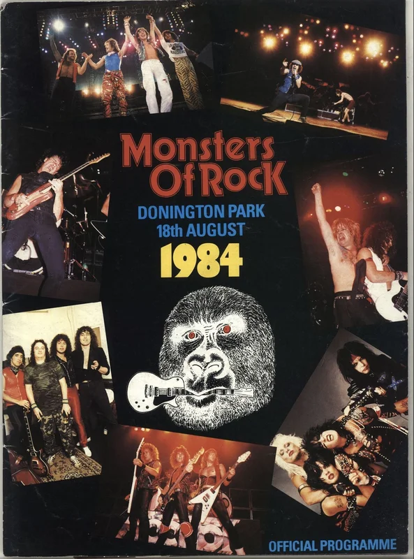 AC/DC Monsters Of Rock 1984 + Ticket Stub UK Tour programme