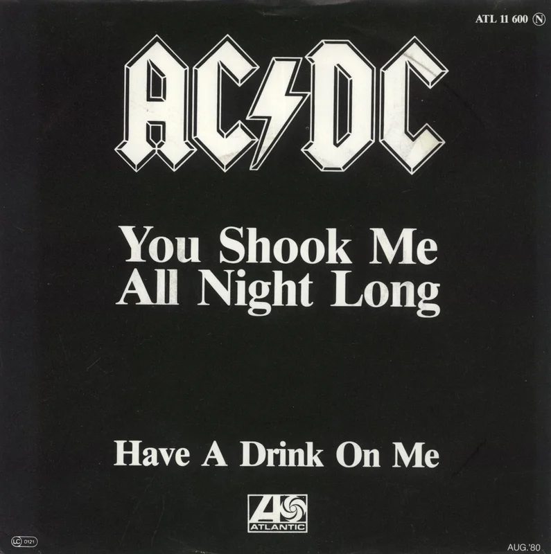 AC/DC You Shook Me All Night Long Swedish 7" vinyl
