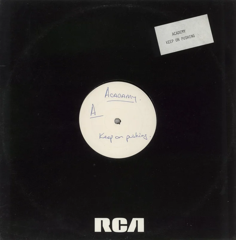 Academy Keep On Pushing - White Label UK Promo 12" vinyl