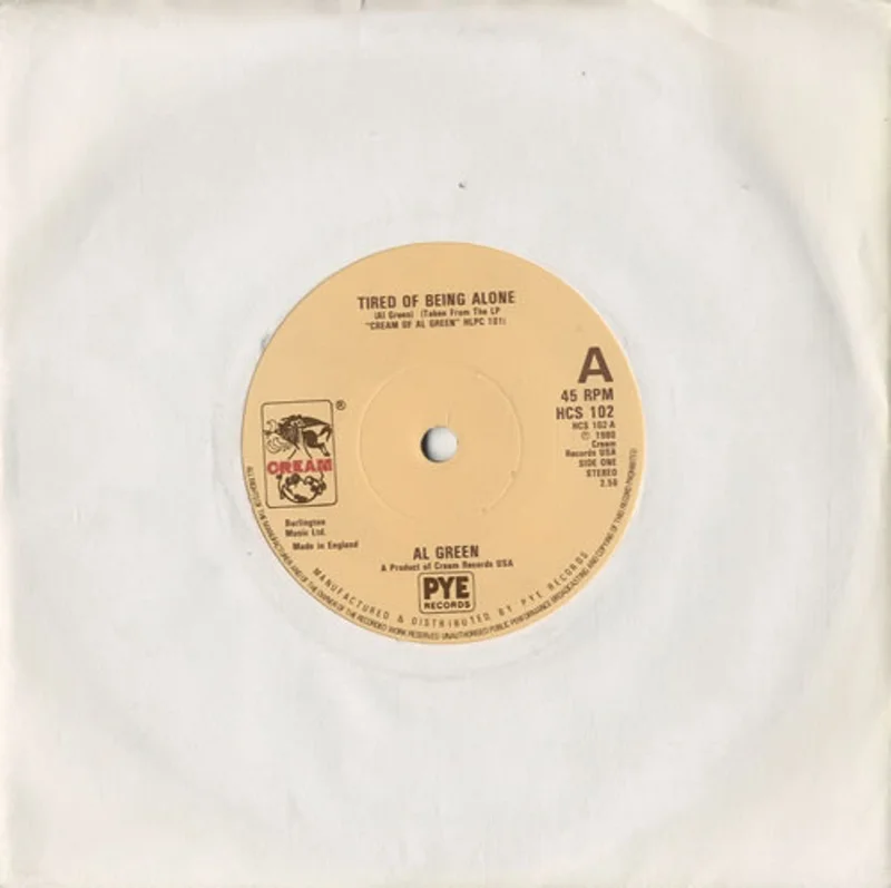 Al Green Tired Of Being Alone UK 7" vinyl