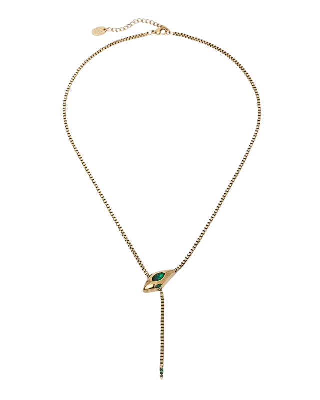 All I Think About Is Karma Snake Necklace