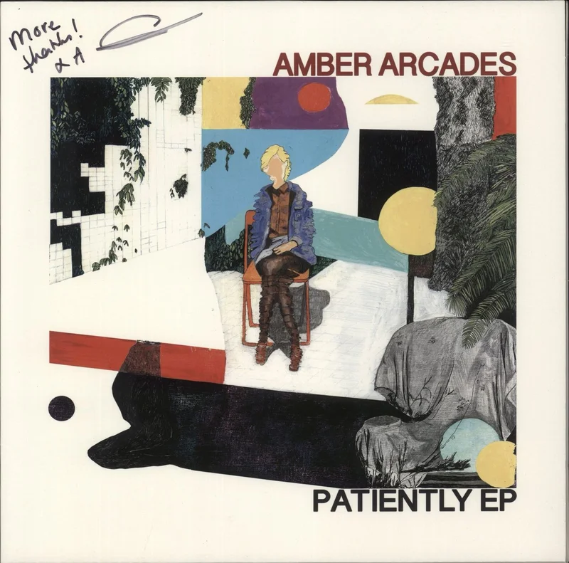 Amber Arcades Patiently EP - Red Vinyl + Autographed Sleeve Dutch 12" vinyl