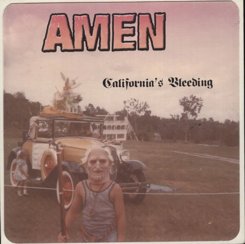 Amen California's Bleeding - Pink Vinyl UK 7" vinyl