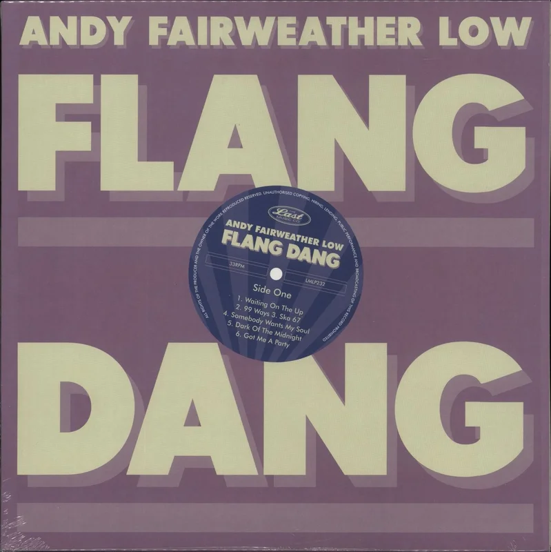 Andy Fairweather-Low Flang Dang - Translucent Violet Vinyl - Atuographed Print UK Vinyl LP
