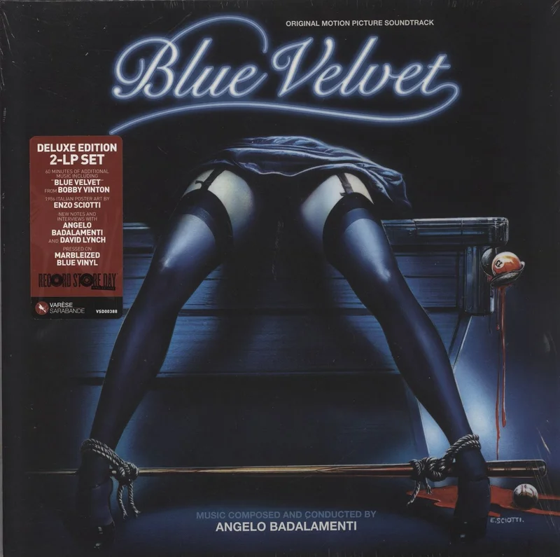 Angelo Badalamenti Blue Velvet [Original Motion Picture Soundtrack] - RSD22 - Blue Marbleized Vinyl- Sealed US 2-LP vinyl set