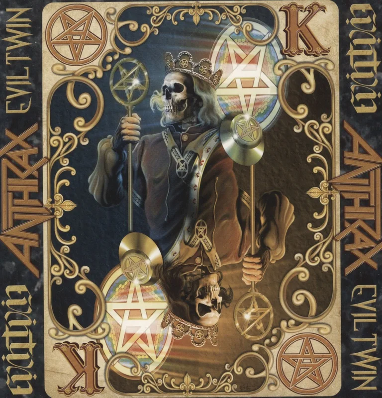 Anthrax Evil Twin - Etched UK 7" vinyl