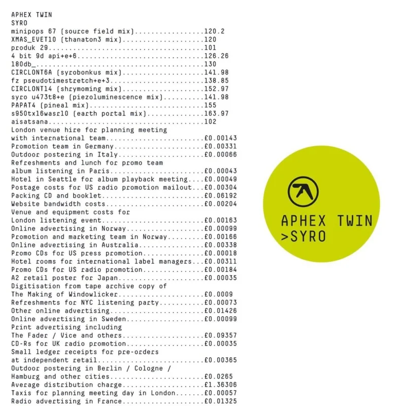 Aphex Twin Syro (3xLP)