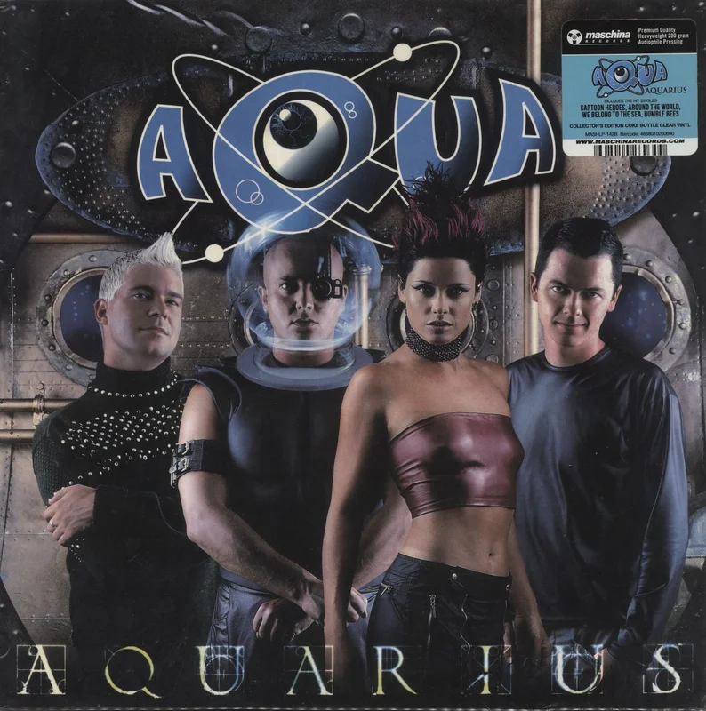 Aqua Aquarius - Coke Bottle Clear Vinyl UK Vinyl LP