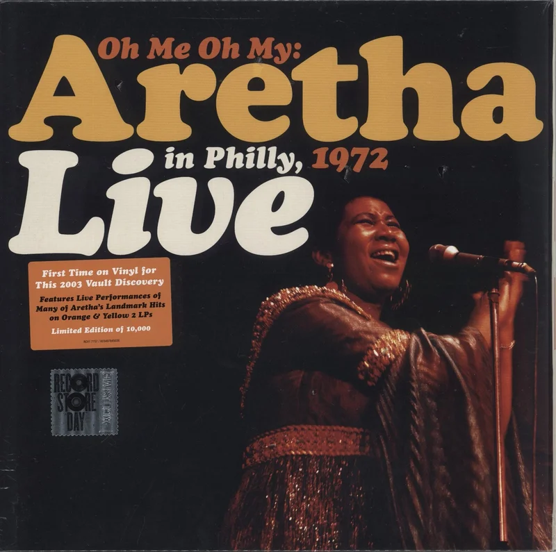 Aretha Franklin Oh Me Oh My: Aretha Live In Philly, 1972 - RSD21 - Yellow & Orange Vinyl - Sealed UK 2-LP vinyl set