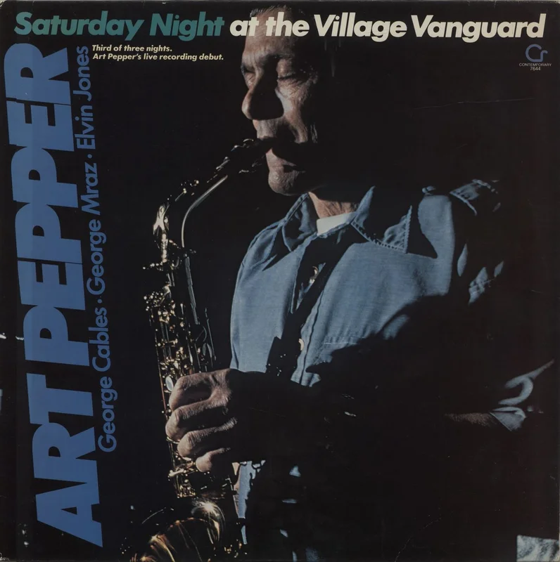 Art Pepper Saturday Night At The Village Vanguard US Vinyl LP