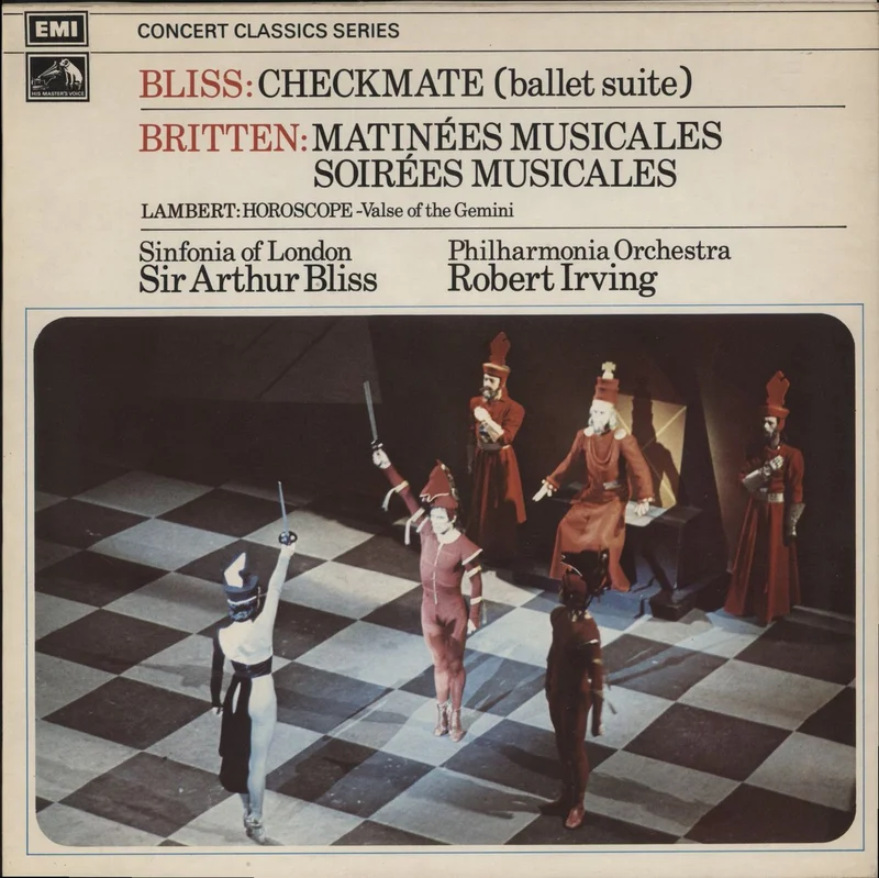 Arthur Bliss Bliss: Checkmate / Britten: Matines Musicales / Soires Musicales / Lambert: Horoscope UK Vinyl LP