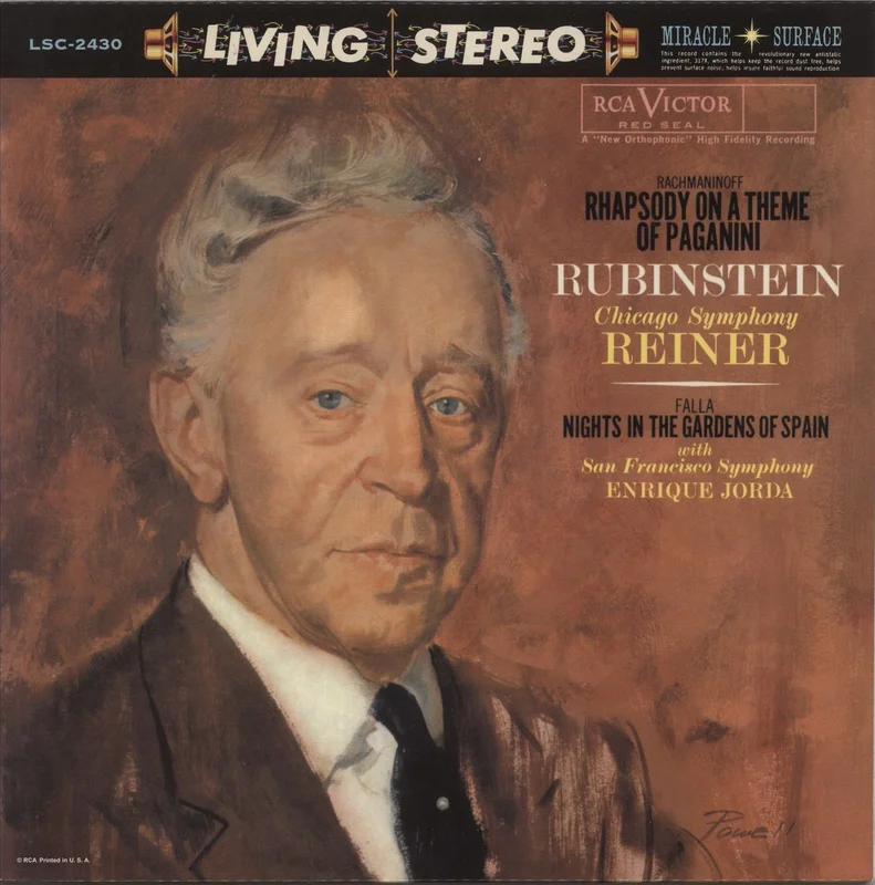 Artur Rubinstein Rhapsody On A Theme Of Paganini/ Nights In The Gardens Of Spain - 180gm US Vinyl LP