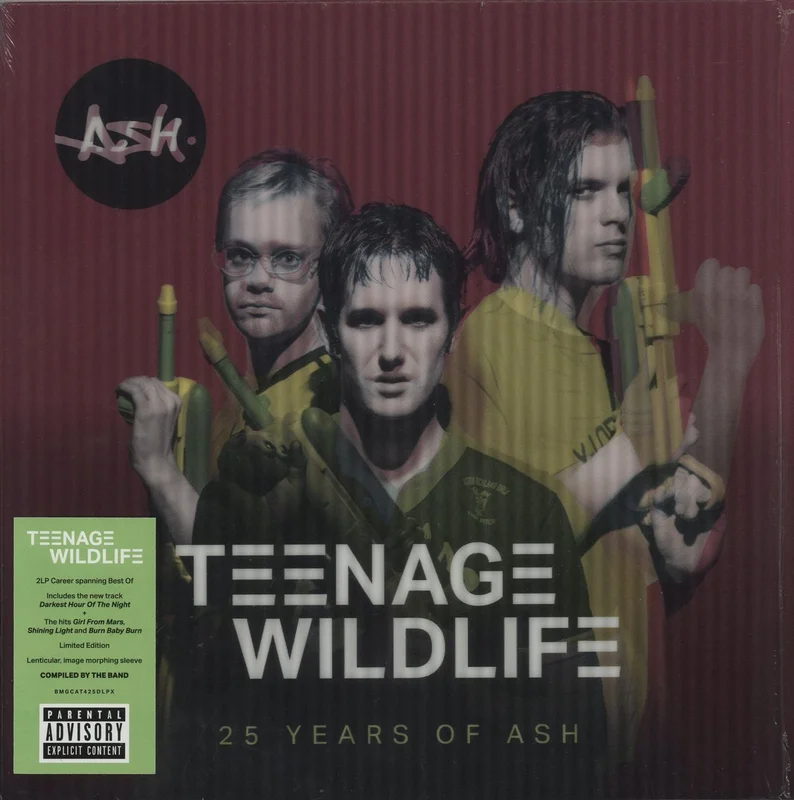 Ash Teenage Wildlife: 25 Years Of Ash - Leniticular Sleeve - Autographed UK 2-LP vinyl set