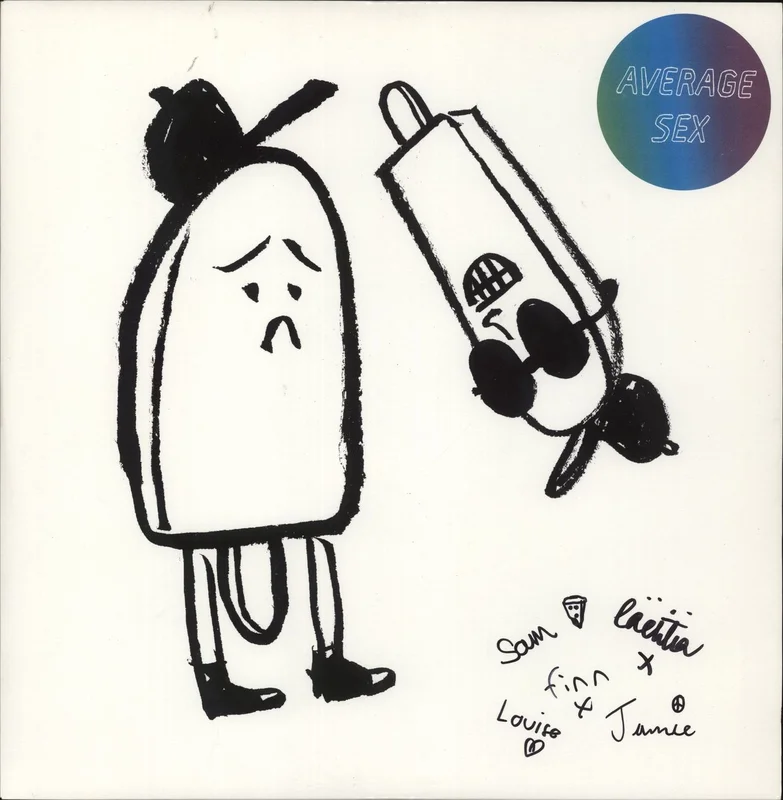 Average Sex Ice Cream EP - Transparent vinyl - Autographed UK 12" vinyl