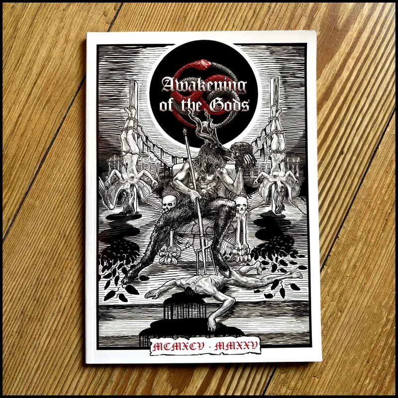AWAKENING OF THE GODS mini-book (90s zine material feat. Kawir, Decayed, Sarnath, Mortuary Drape, Therion, Nuclear Death etc)