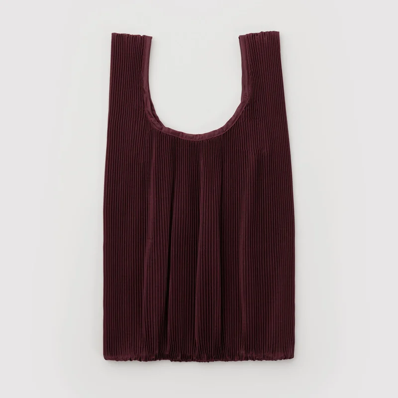 BAGGU Mahogany Pleated Baggu