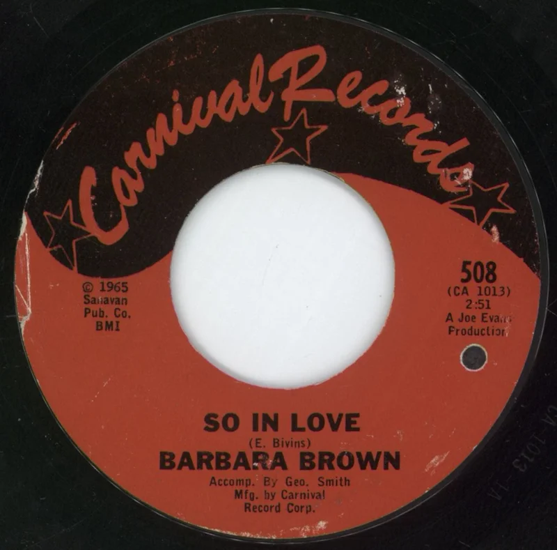 Barbara Brown So In Love / Forget Him US 7" vinyl