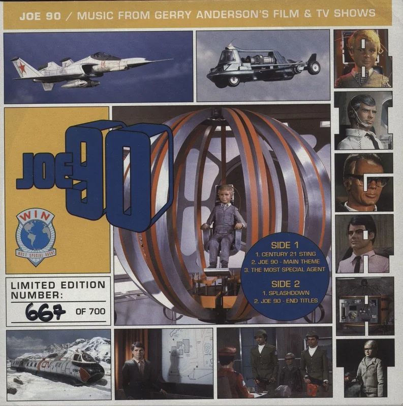 Barry Gray Joe 90 - Yellow Opaque Vinyl UK 7" vinyl