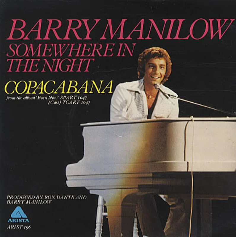 Barry Manilow Somewhere In The Night - P/s UK 7" vinyl