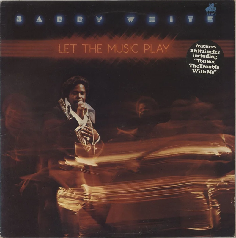 Barry White Let The Music Play - Hype Stickered Sleeve UK Vinyl LP