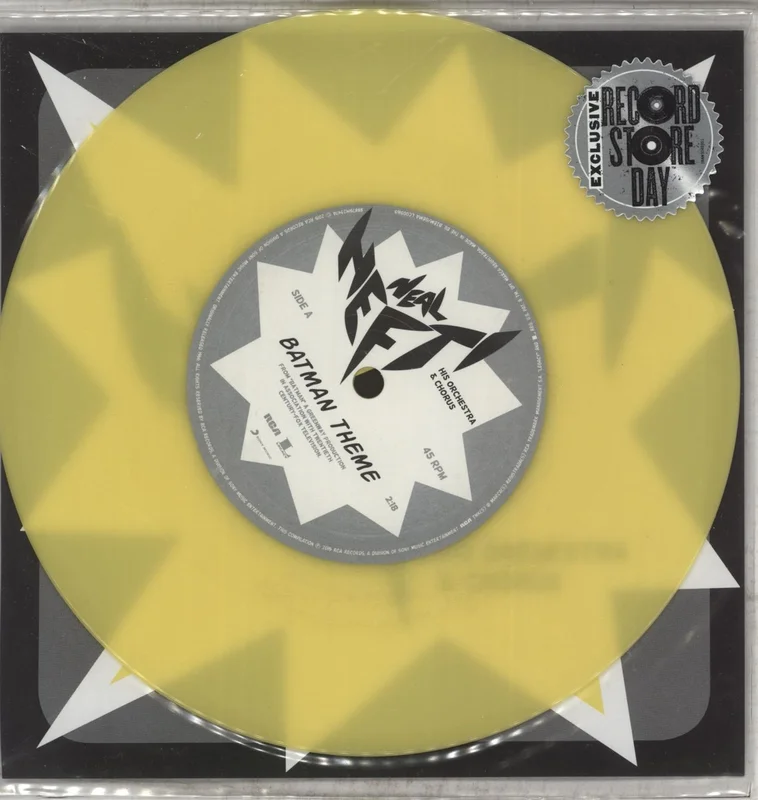 Batman Batman Theme - Yellow Vinyl - BFRSD15 - Sealed UK 7" vinyl