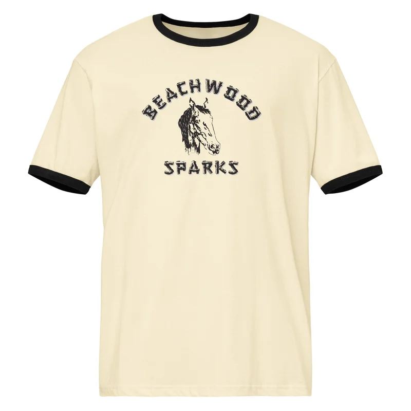 Beachwood Sparks Horsey Ringer T-Shirt Heather Gray / Black