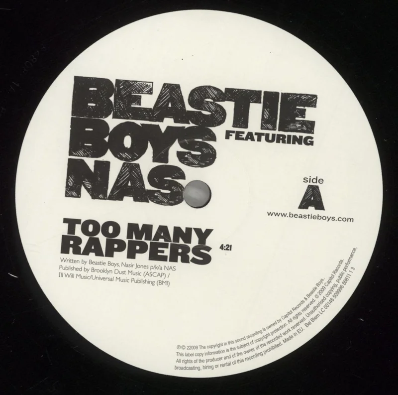 Beastie Boys Too Many Rappers UK 12" vinyl