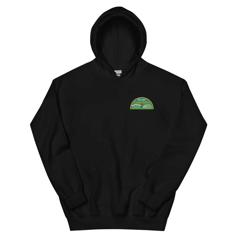 Beautiful Cascadia Unisex Hoodie Black