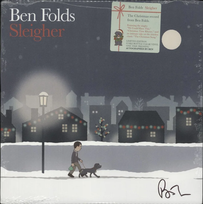 Ben Folds Sleigher - Coke Bottle Clear Vinyl + Autographed - Sealed US Vinyl LP