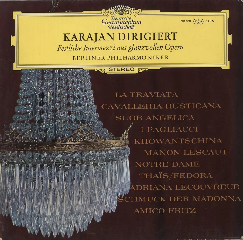 Berliner Philharmoniker Opera Intermezzi German Vinyl LP