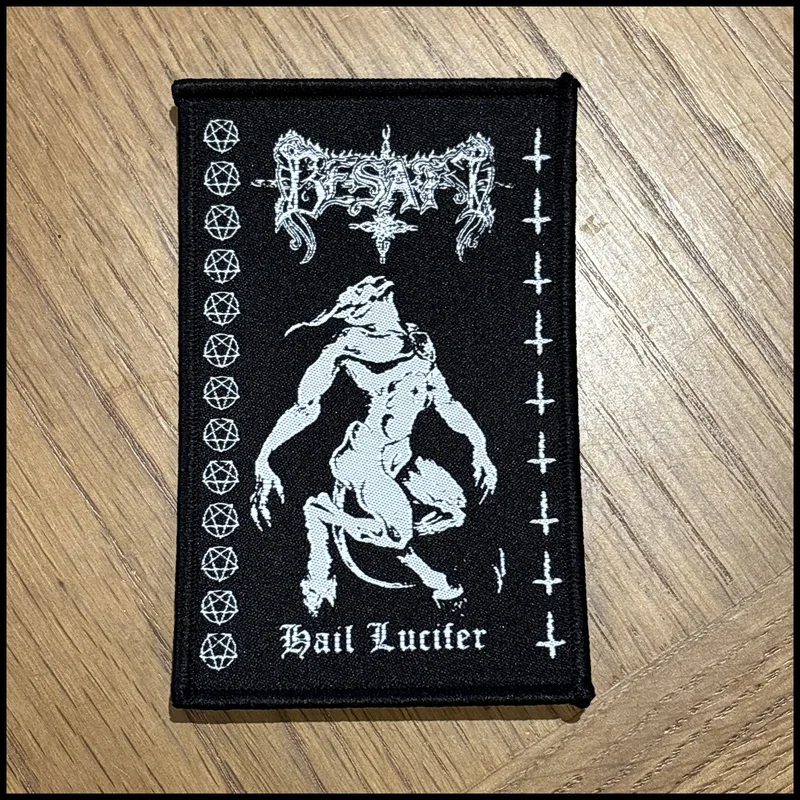 BESATT: official HAIL LUCIFER patch Black border patch