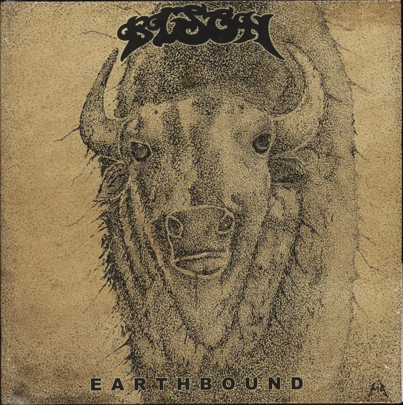 Bison Earthbound - Red In Yellow Vinyl Canadian 12" vinyl