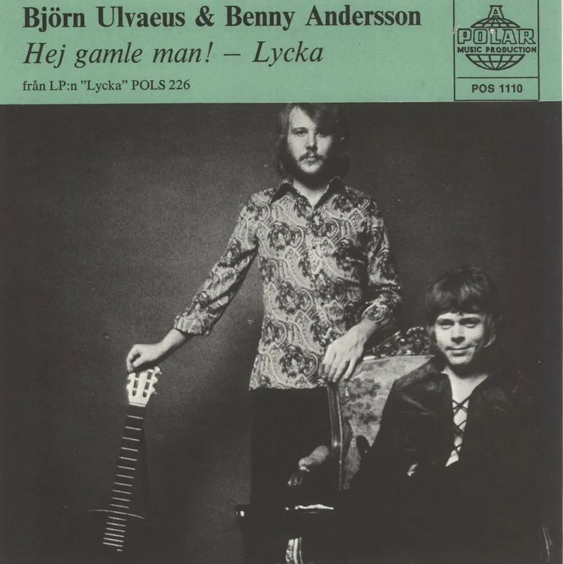 Bjorn & Benny Hej Gamle Man! - Green Sleeve Variant Swedish 7" vinyl