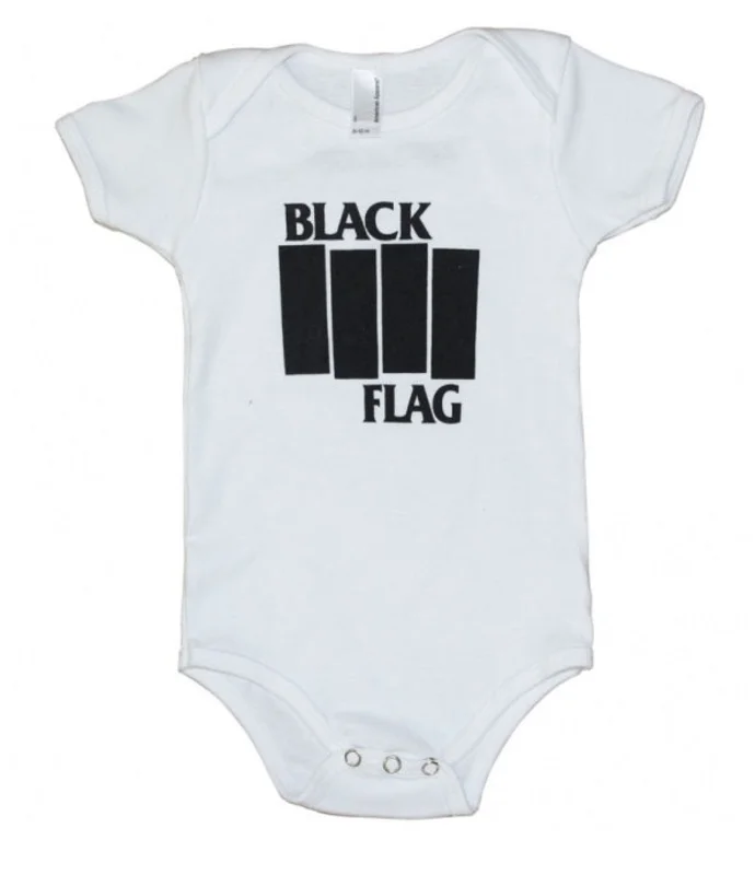 Black Flag - Bars and Logo Infant One Piece (White)