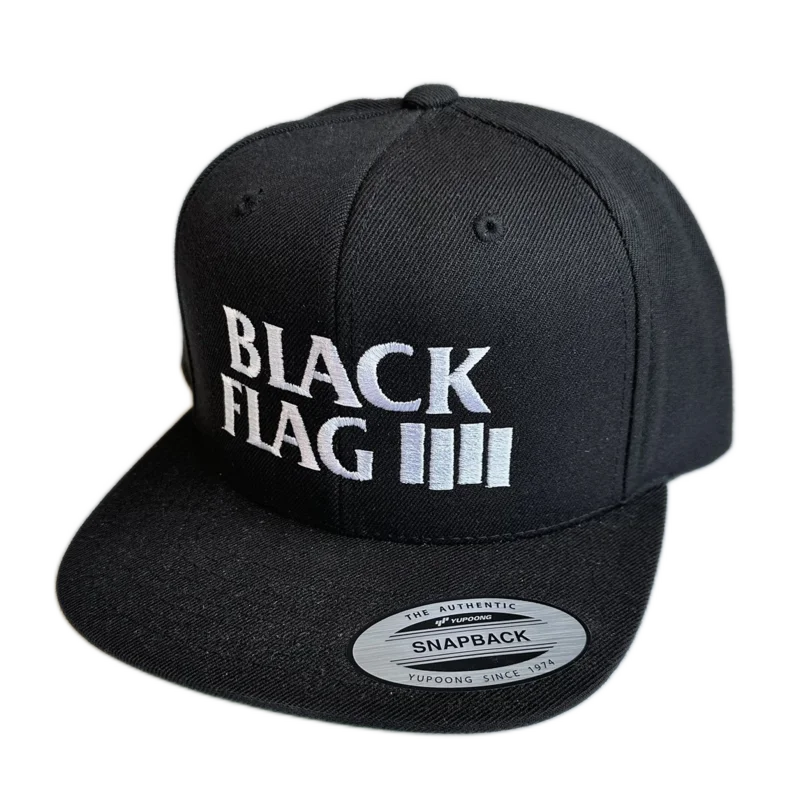 Black Flag - Bars and Logo Snapback Baseball Cap