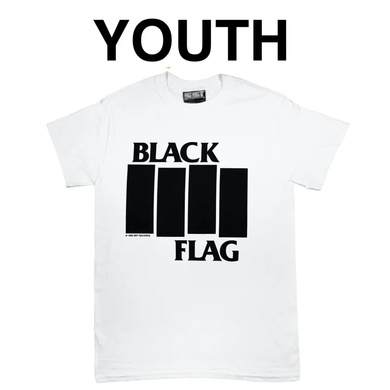 Black Flag Bars & Logo Youth T-Shirt Youth-Large