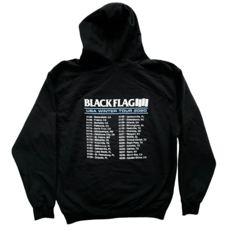 Black Flag - US Winter Tour 2020 Outlined Logo Hooded Sweatshirt