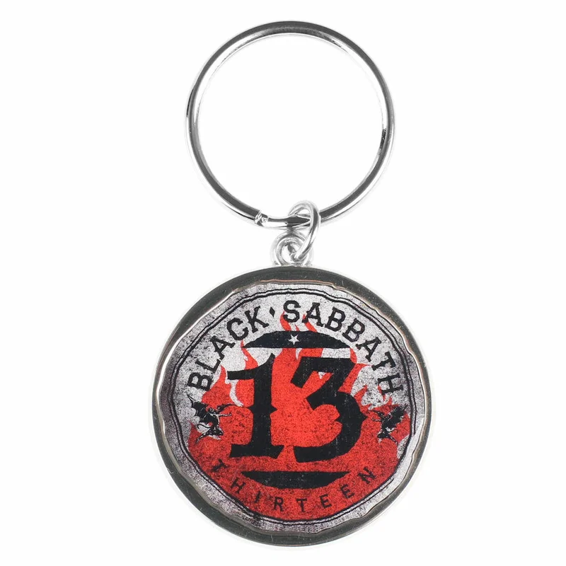 Black Sabbath Flame Circle Keychain