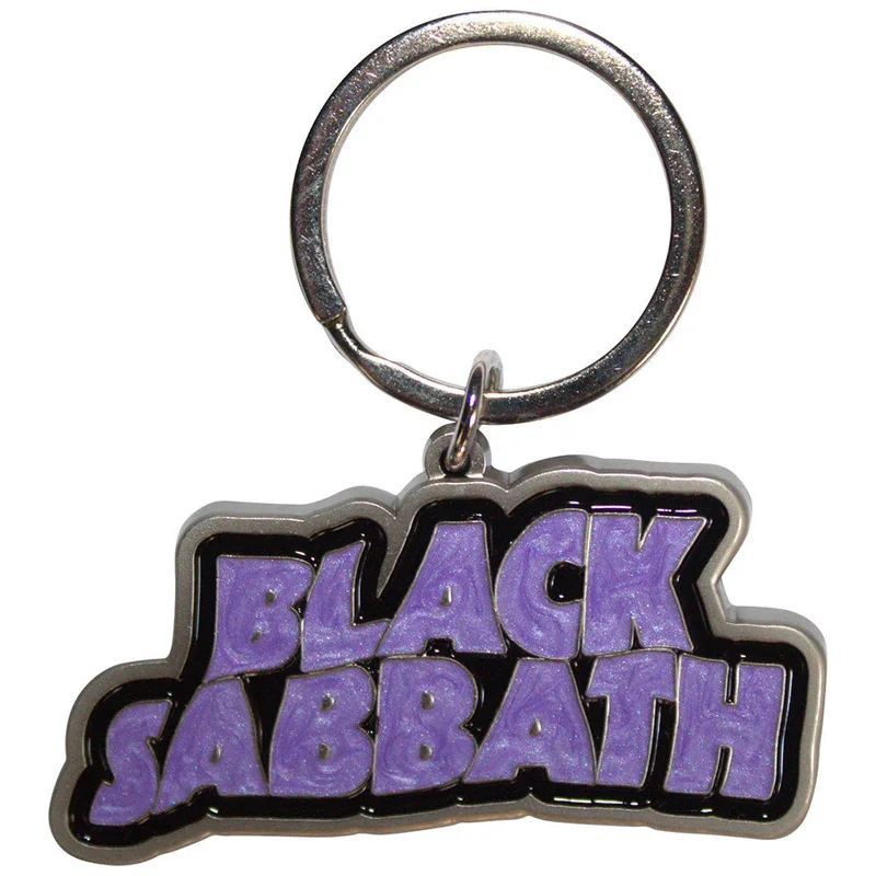 Black Sabbath Purple Logo Keychain