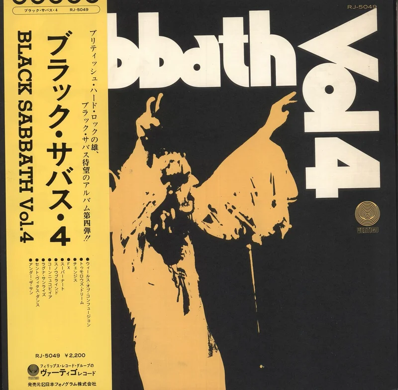Black Sabbath Vol. 4 + Obi Japanese Vinyl LP