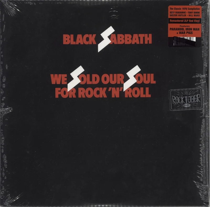 Black Sabbath We Sold Our Soul For Rock 'N' Roll - Red Vinyl - Advanced and Sealed + Hype Sticker UK 2-LP vinyl set