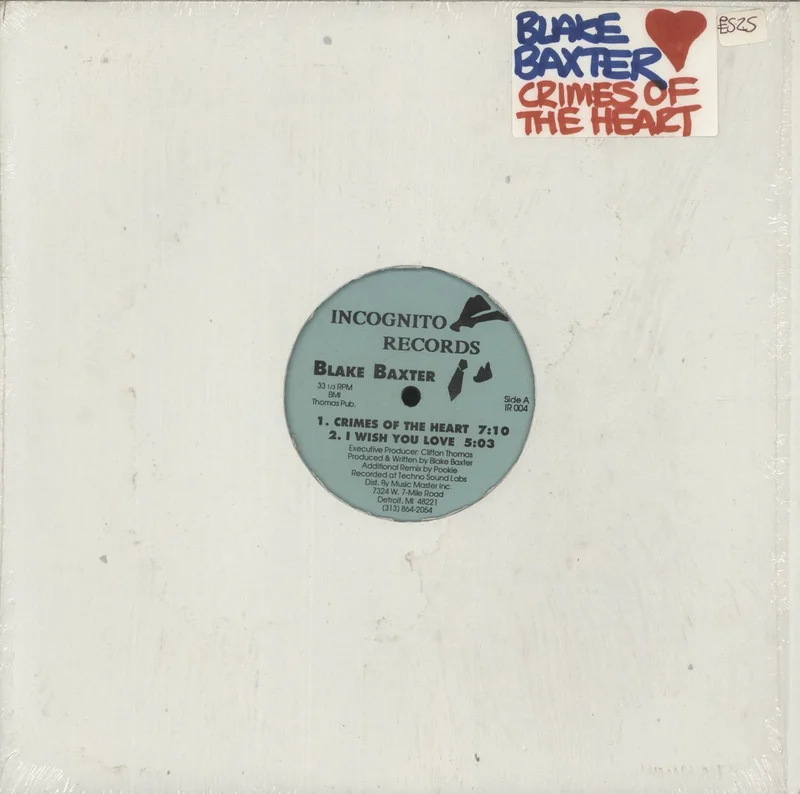 Blake Baxter Crimes Of The Heart US 12" vinyl