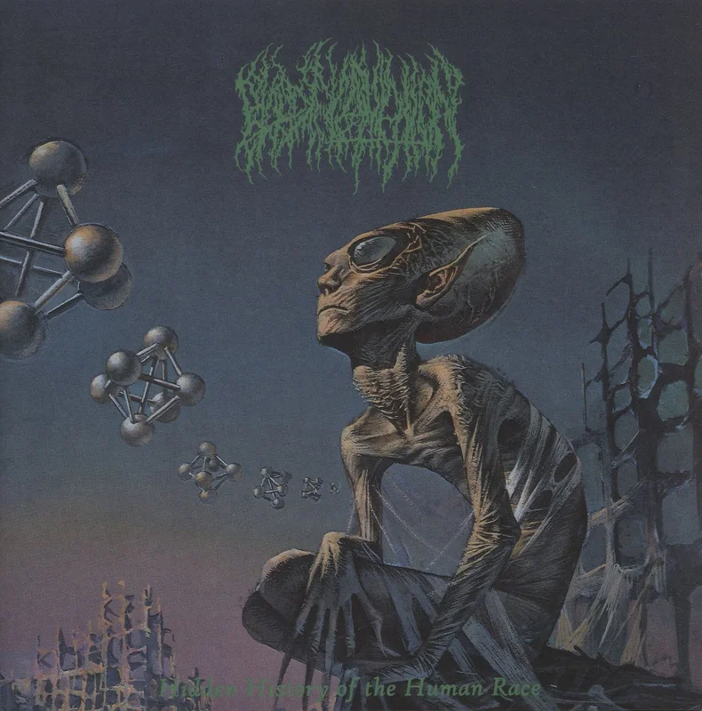 Blood Incantation Hidden History Of The Human Race - Green [Neon] With Transparent Green And White Galaxy Vinyl US Vinyl LP